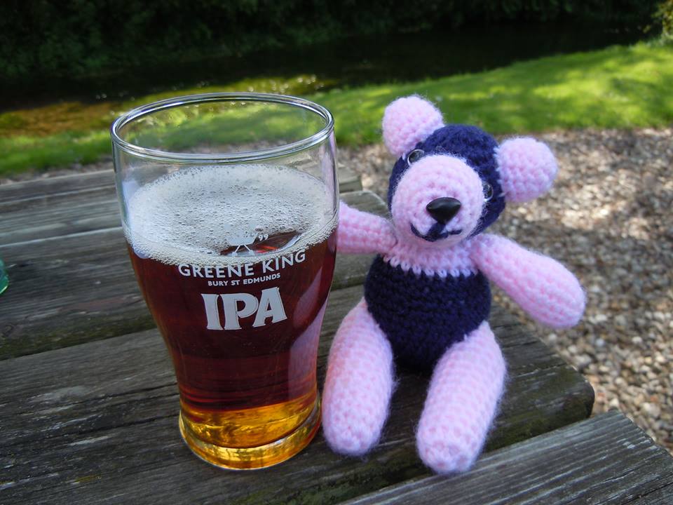 Panda Mick and a pint of beer