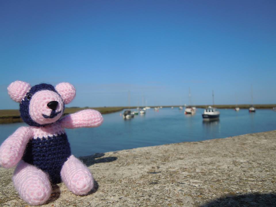Panda Mick on a sea wall