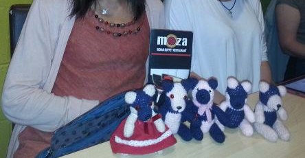 A row of Diamonds pandas