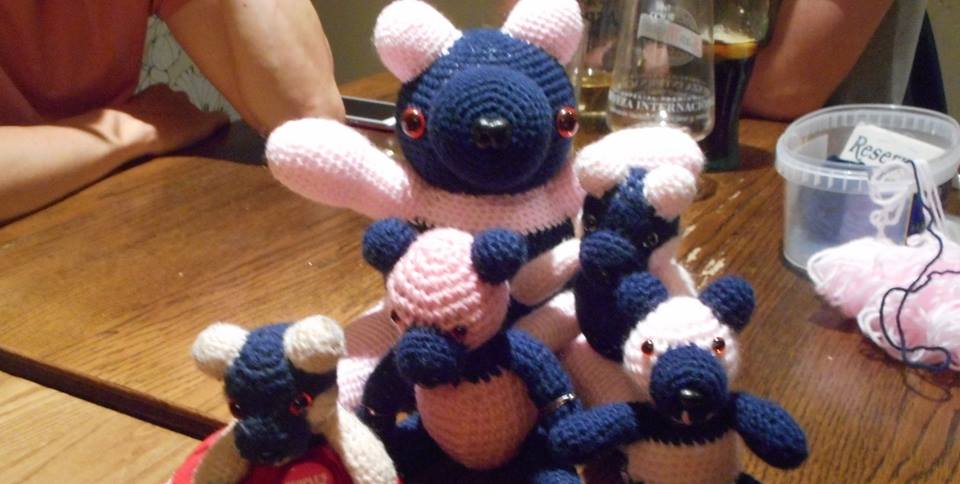 Panda Mona with Sheila, Sam and Boris