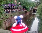 Katie on the bridge by Canal Street