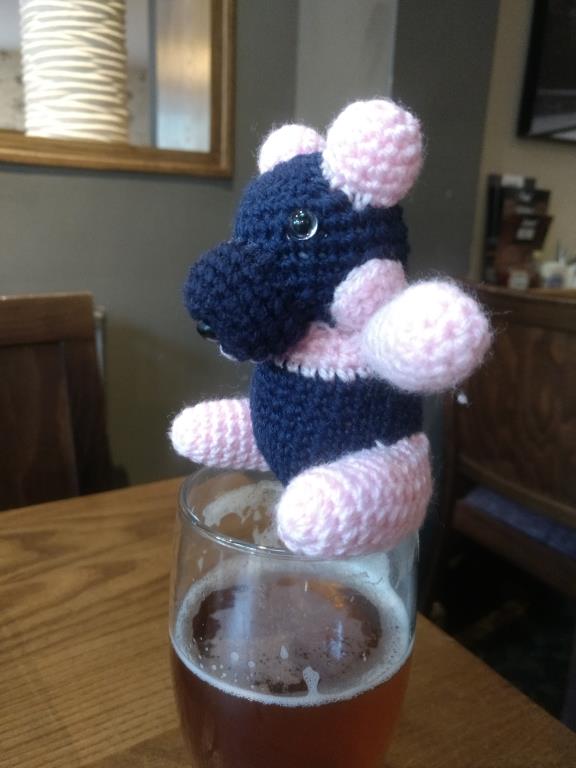 Sailor on a beer glass