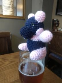 Sailor on a beer glass