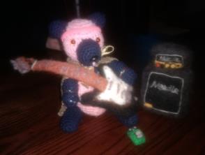 Sam with a felt guitar