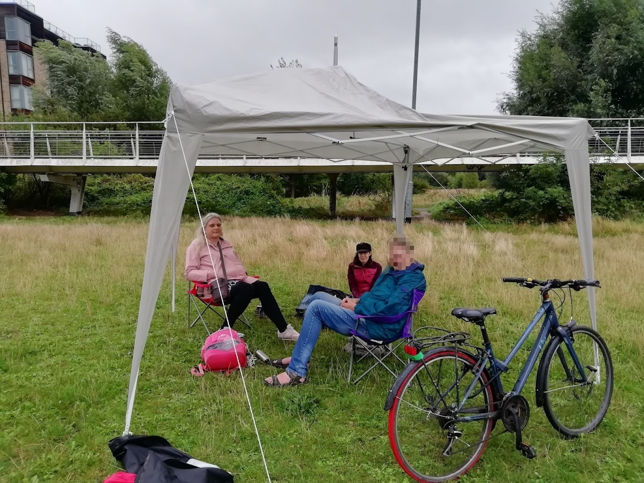 Diamonds under a gazebo