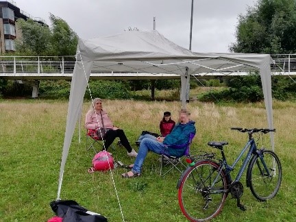 Diamonds under a gazebo