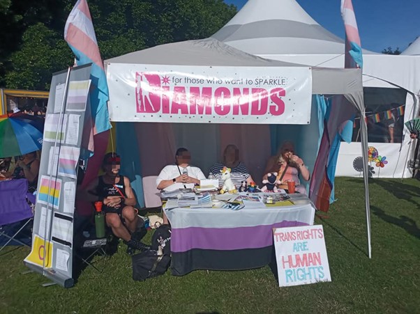 Diamonds tent at Cambridge Pride
